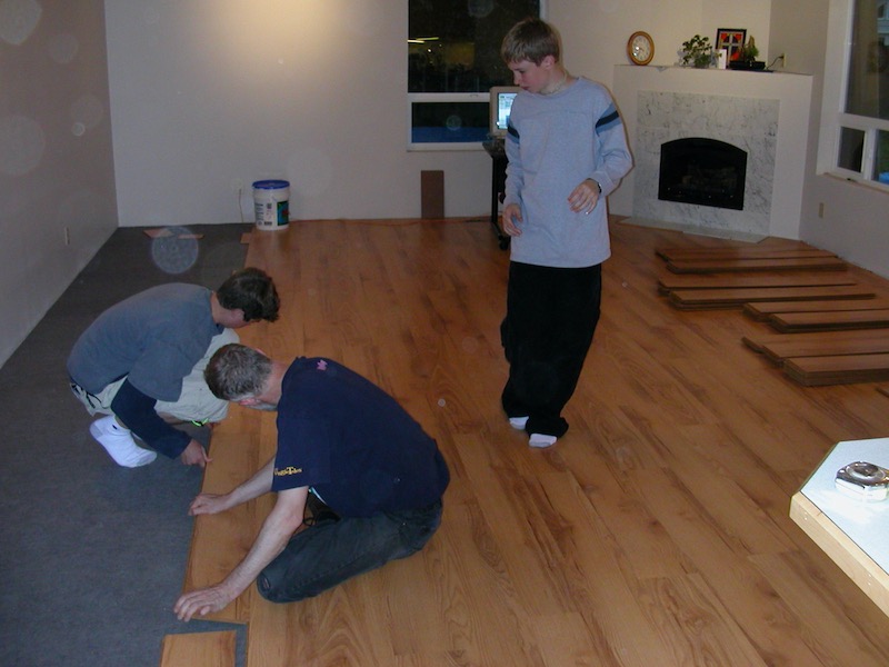Larry and Alan installing