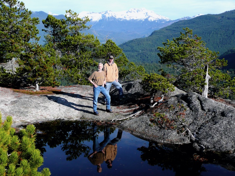 Larry & Austin reflected in tarn