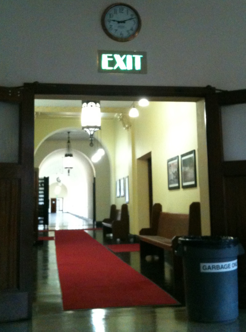 view down main hallway