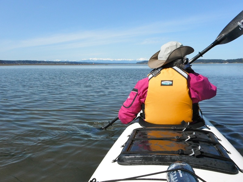 View forward the kayak toward Melanie