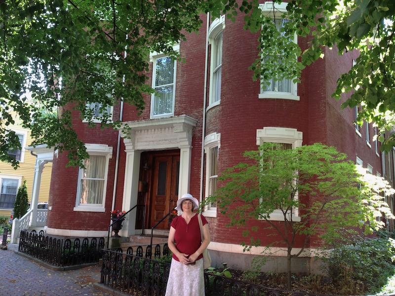 Red brick building with curved walls