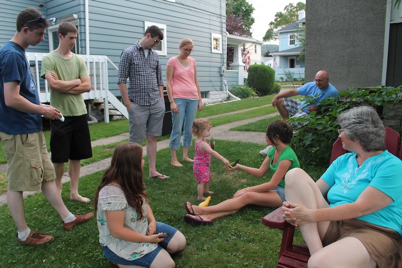 Everybody watching Cami holding vegetables