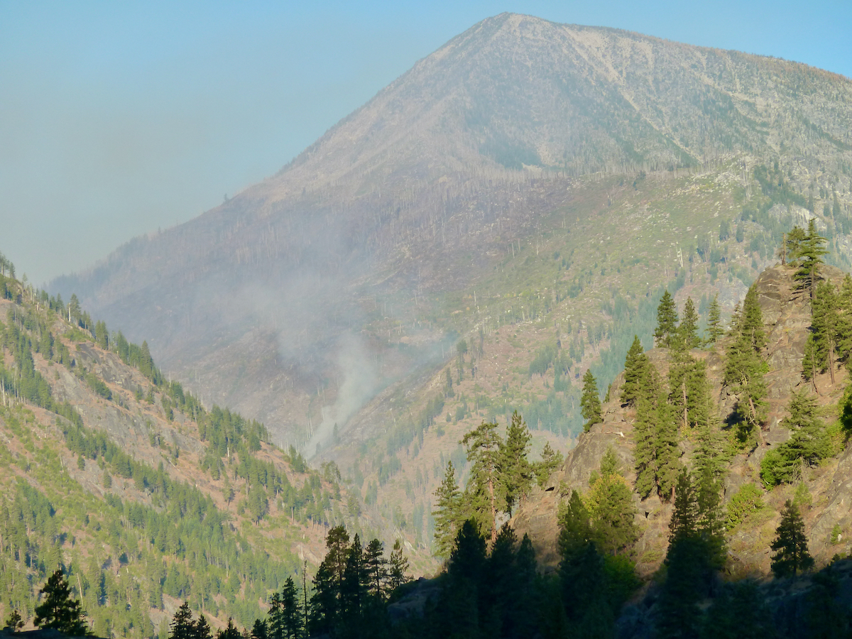 smoke blowing up valley