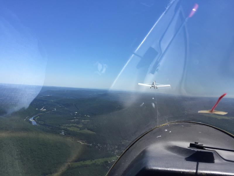 view forward while being towed