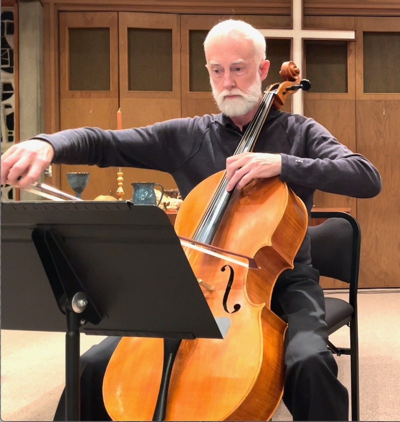 Larry on cello