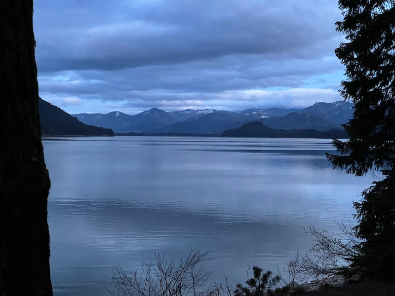 view south across the lake