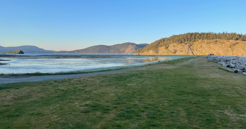 grassy Spit overlooking marsh and islands