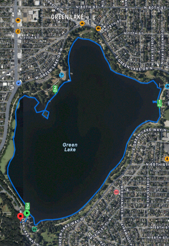 track around lake