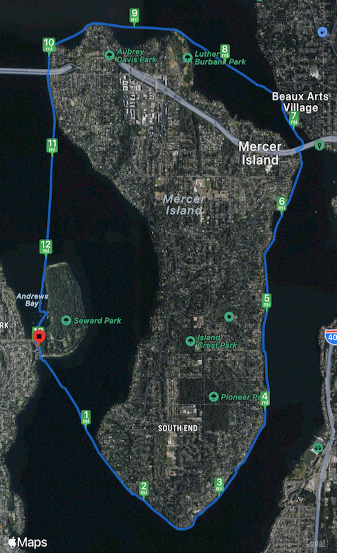 track around of Mercer Island