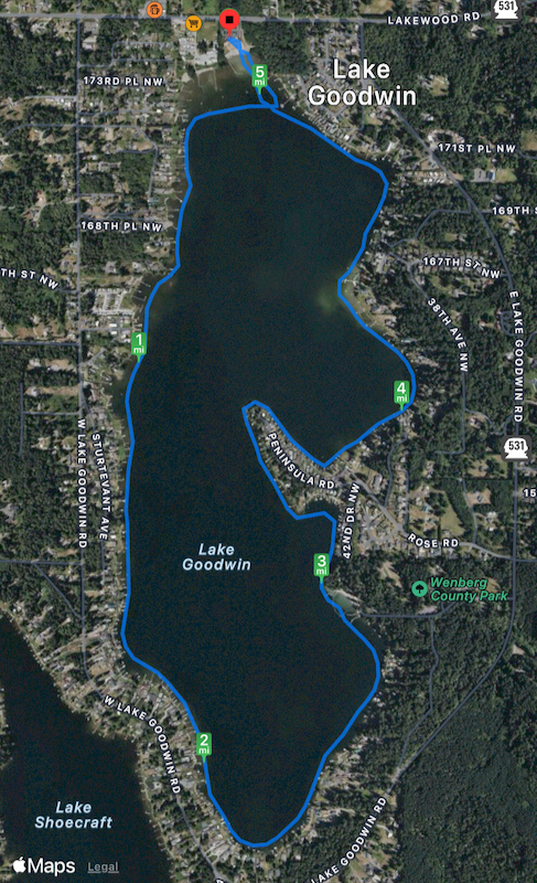 track around Lake Goodwin