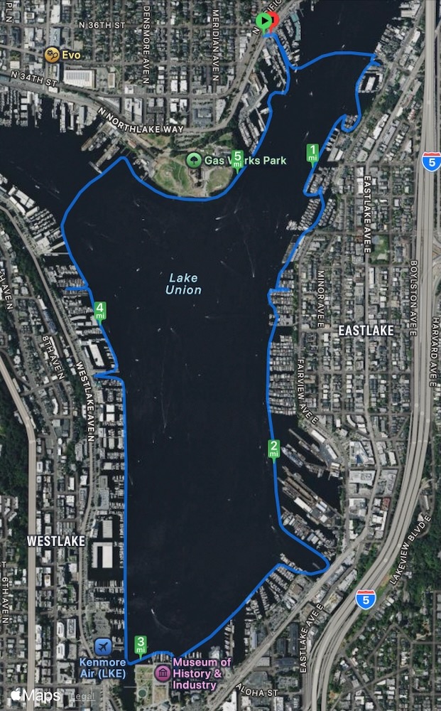 track on Lake Union